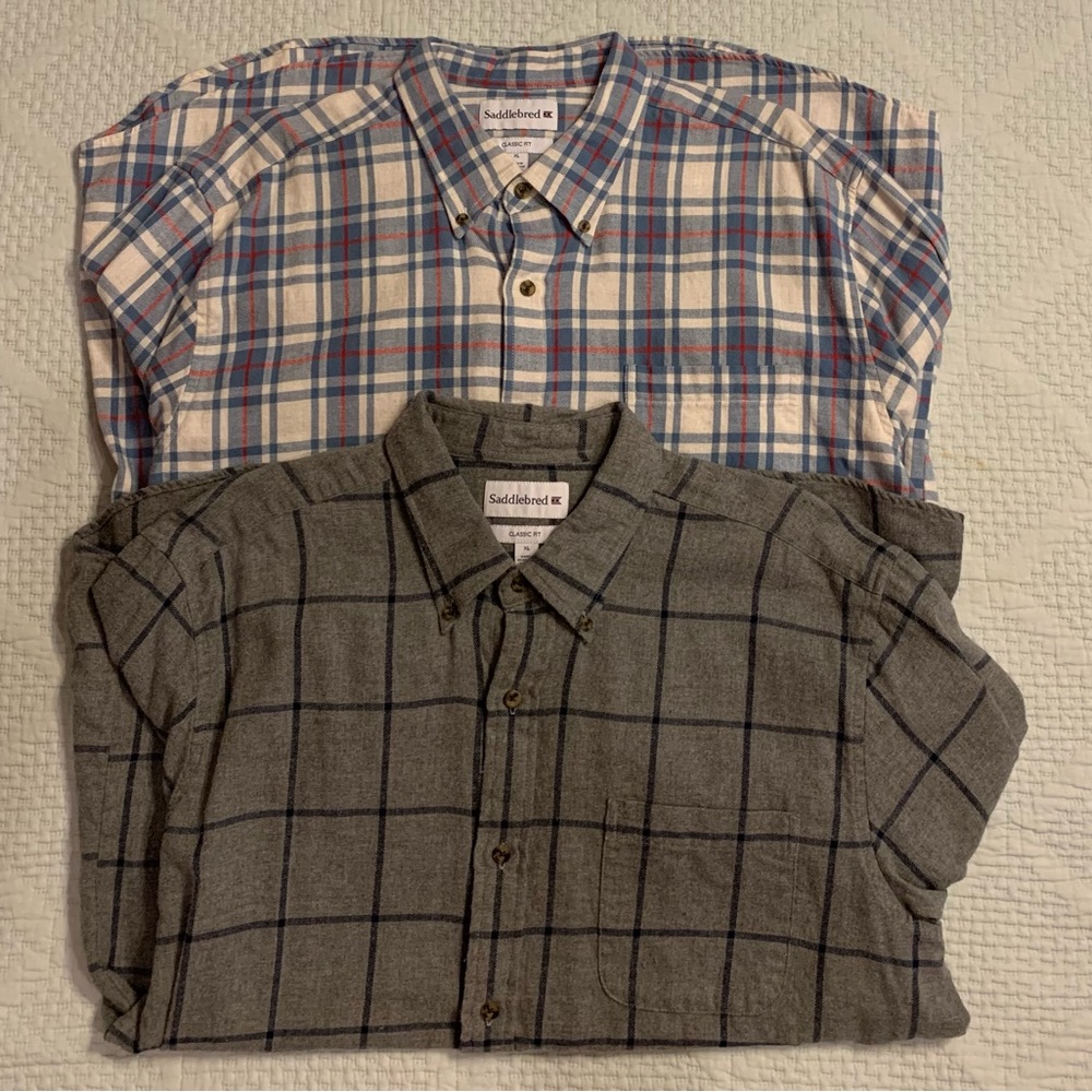 Saddlebred Mens Flannel Shirt TWO PACK